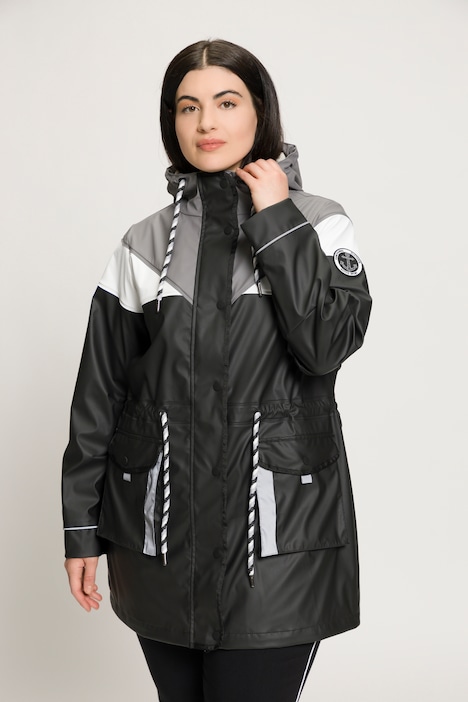 Friesenjacke, Colorblocking, 2-Wege-Zipper, Reflektor