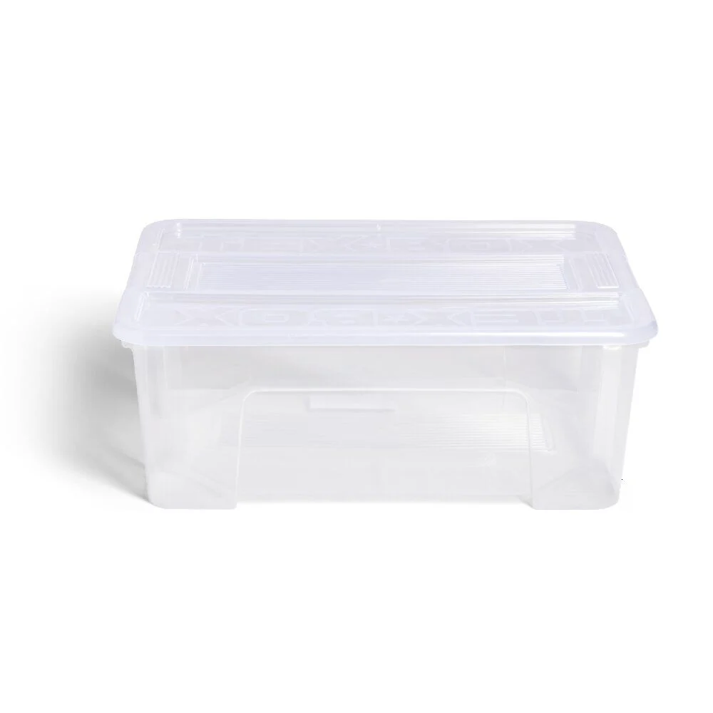 Box rangement 10L plastique transparent 38xH14x28cm
