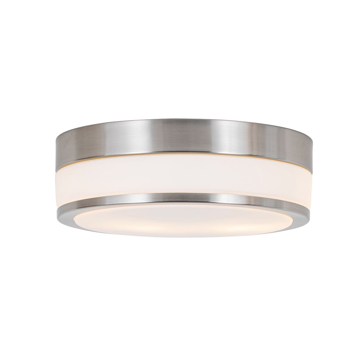 Moderne plafondlamp staal 28 cm IP44  - Flavi