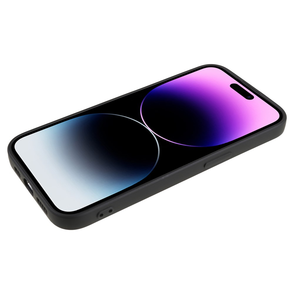 iPhone 14 Pro Gummi Case Hülle mit Kameraschutz - Schwarz
