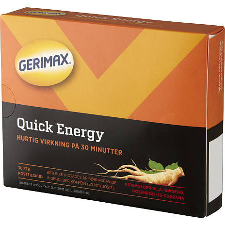 Ginseng, guarana og rosenrod