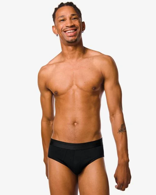2 slips homme coton real lasting noir