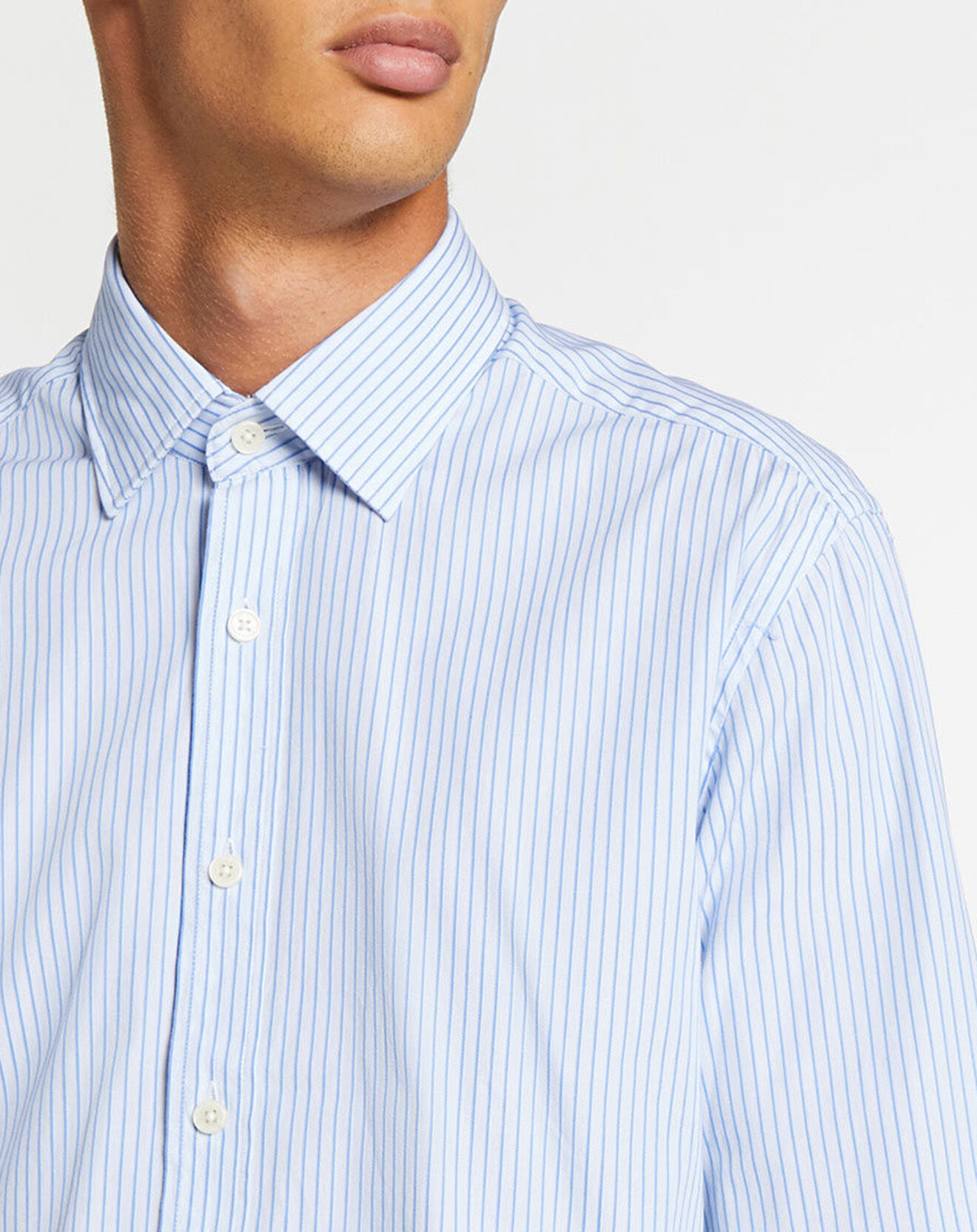 Hackett London Chemise Slim Fit à rayures  bleue