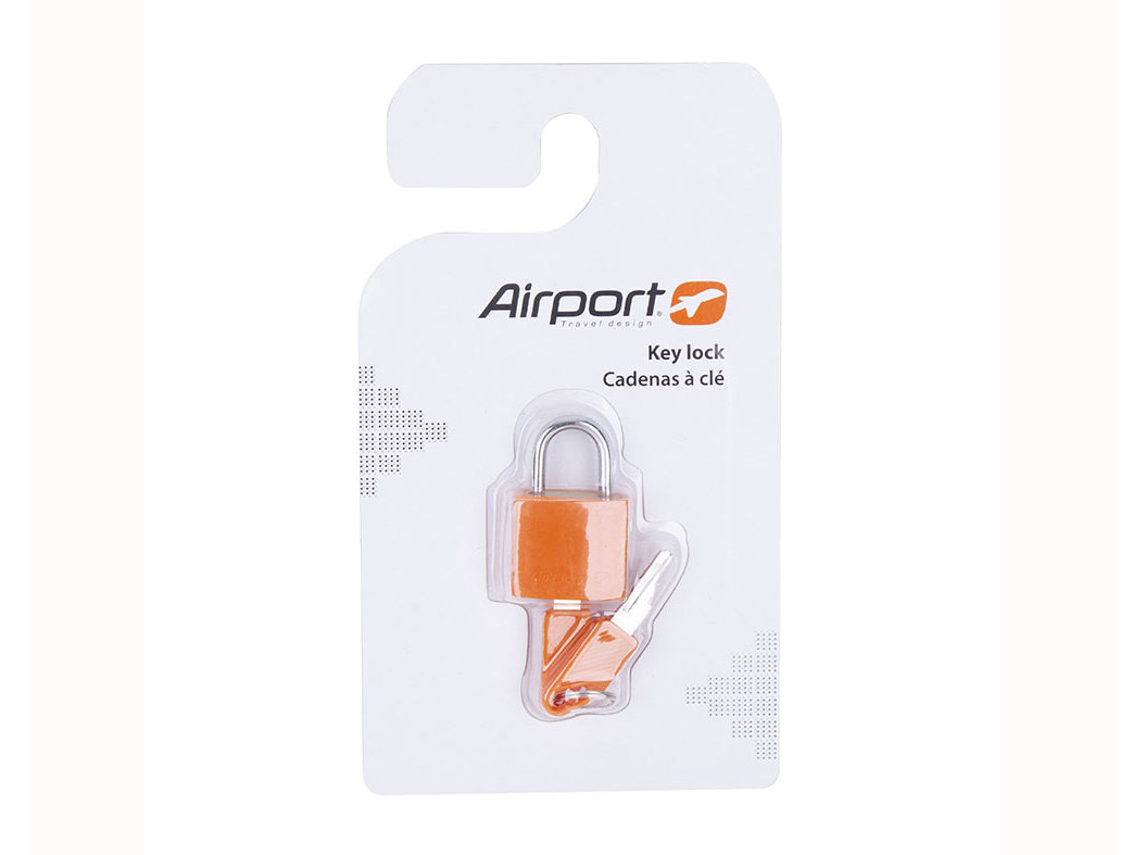 CADEADO DE CHAVE AIRPORT LARANJA