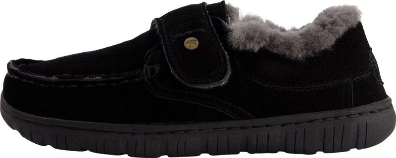 Warmbat - Melton - Pantoffel - Zwart - Suède - Schapenwol Voering