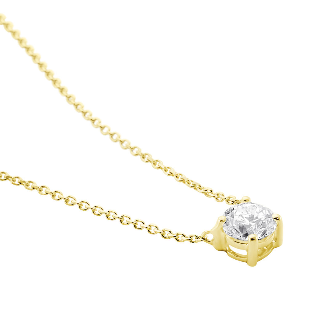 Collier Collection Aphrodite Or Jaune Diamant Synthetique