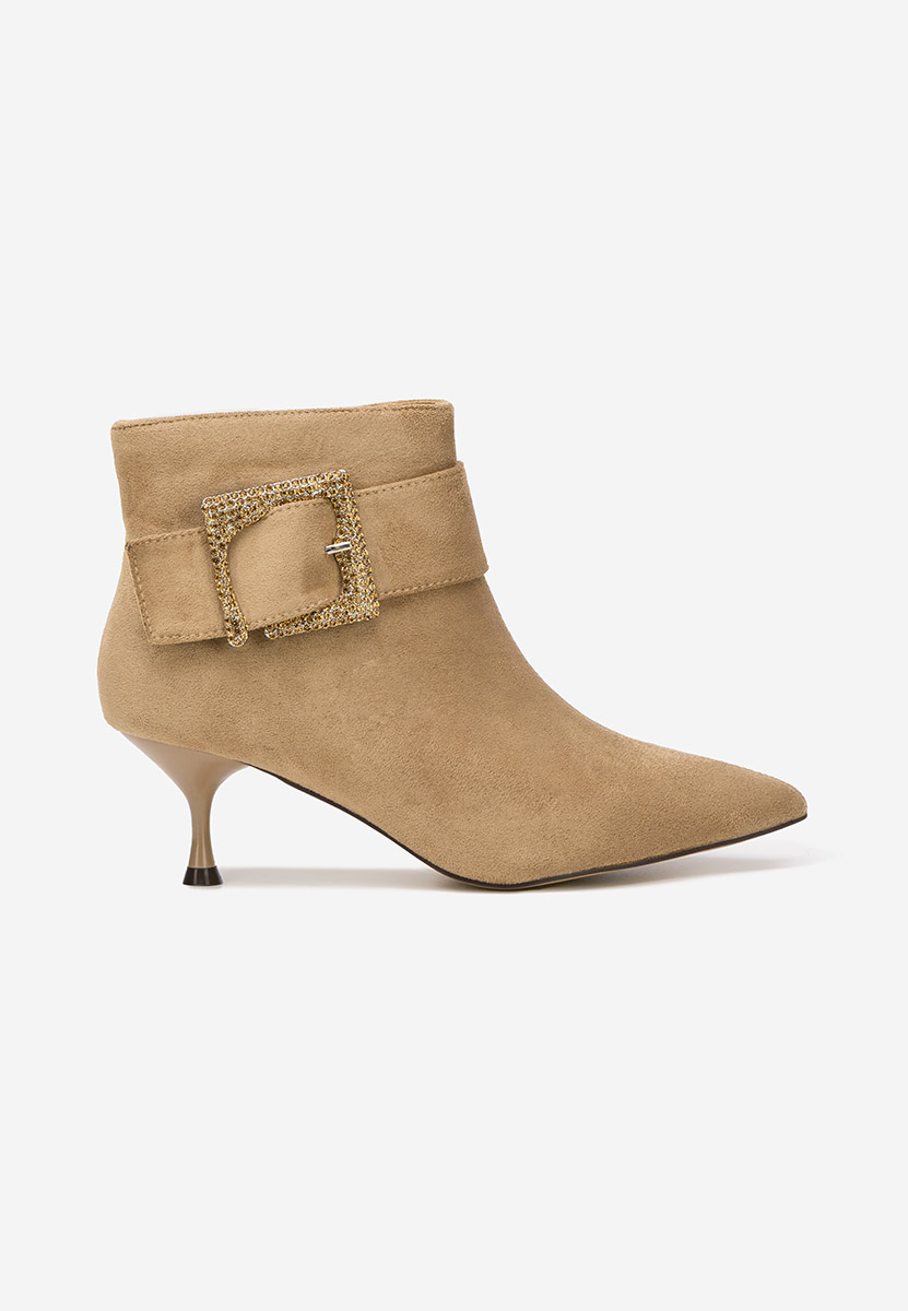 Bottines à talon fin kaki Karlene