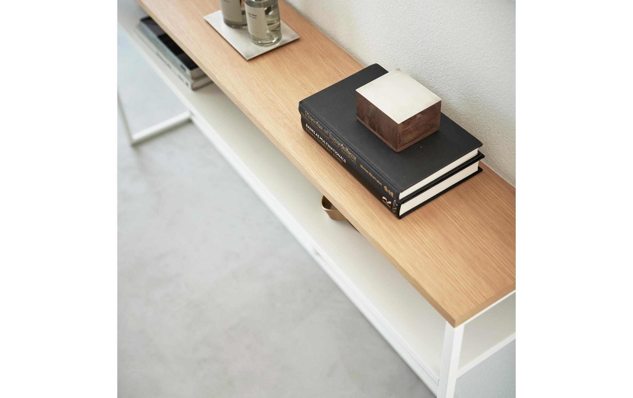 Konsolentisch TOWER 126 x 65 cm, Weiss<br>Konsolentisch mit Regal