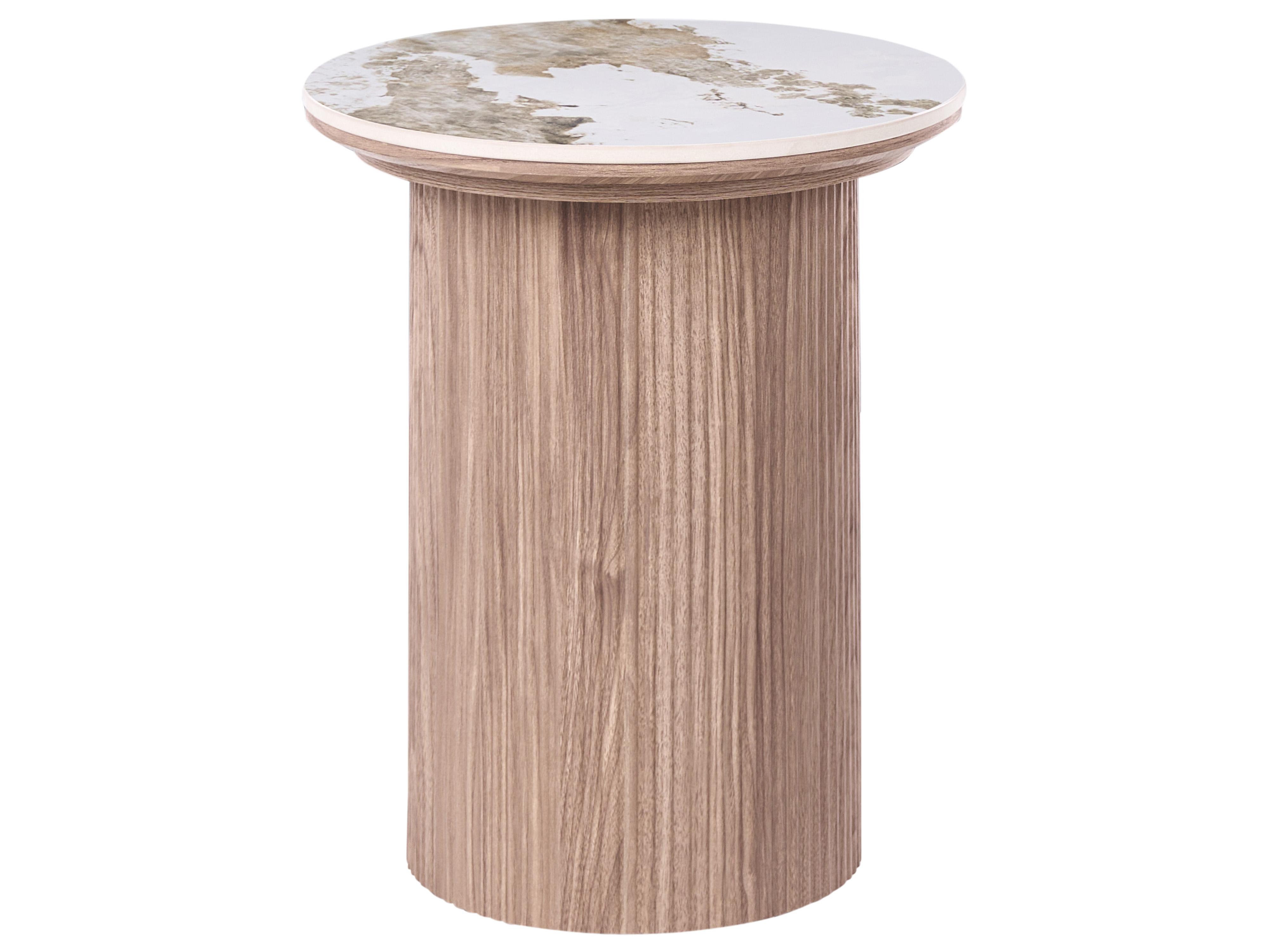 Bijzettafel DORA Keramiek Bruin