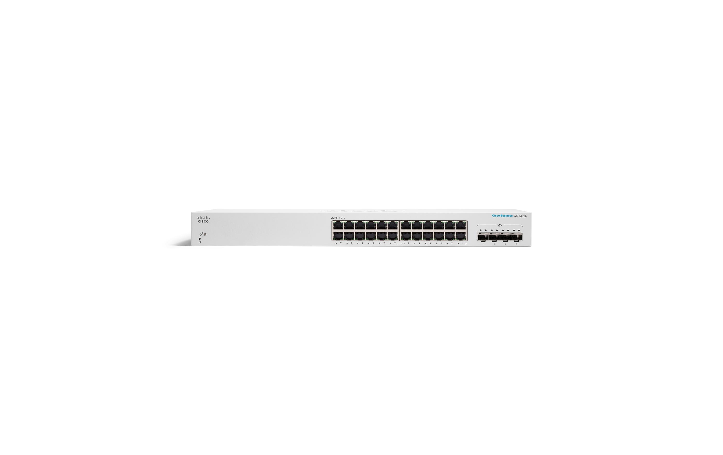 Switch CBS220-24T-4X 28 Port<br>Cisco Business 220 Serie Smart Switch