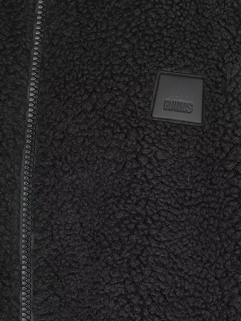 RAINS Jacke in Felloptik KOFU schwarz