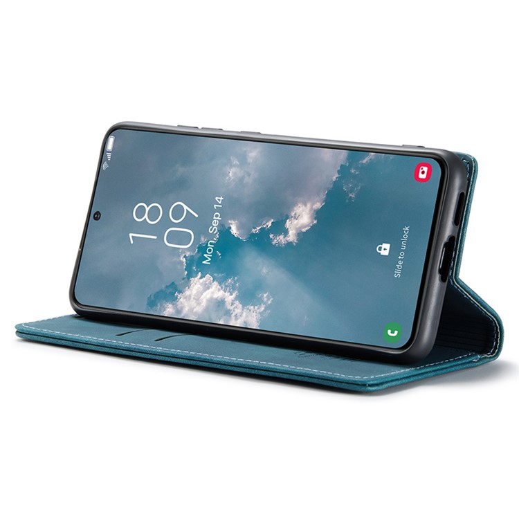 Samsung Galaxy S24 Leder Tasche Flip Wallet Etui mit Kartenfächern - Blaugrün
