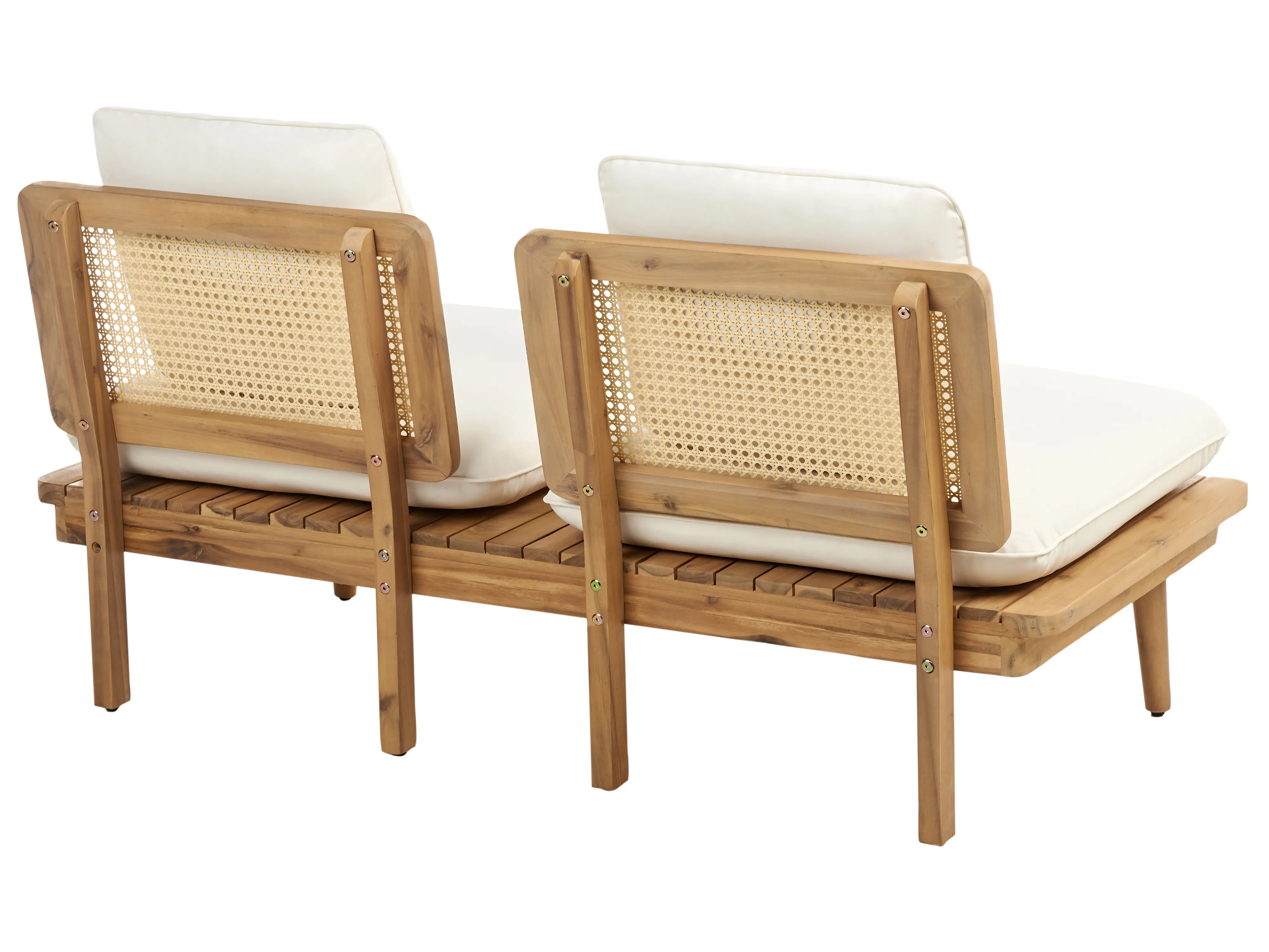 Loungeset met tafel 4-zits ACCADIA Gecertificeerd acaciahout Lichtbeige