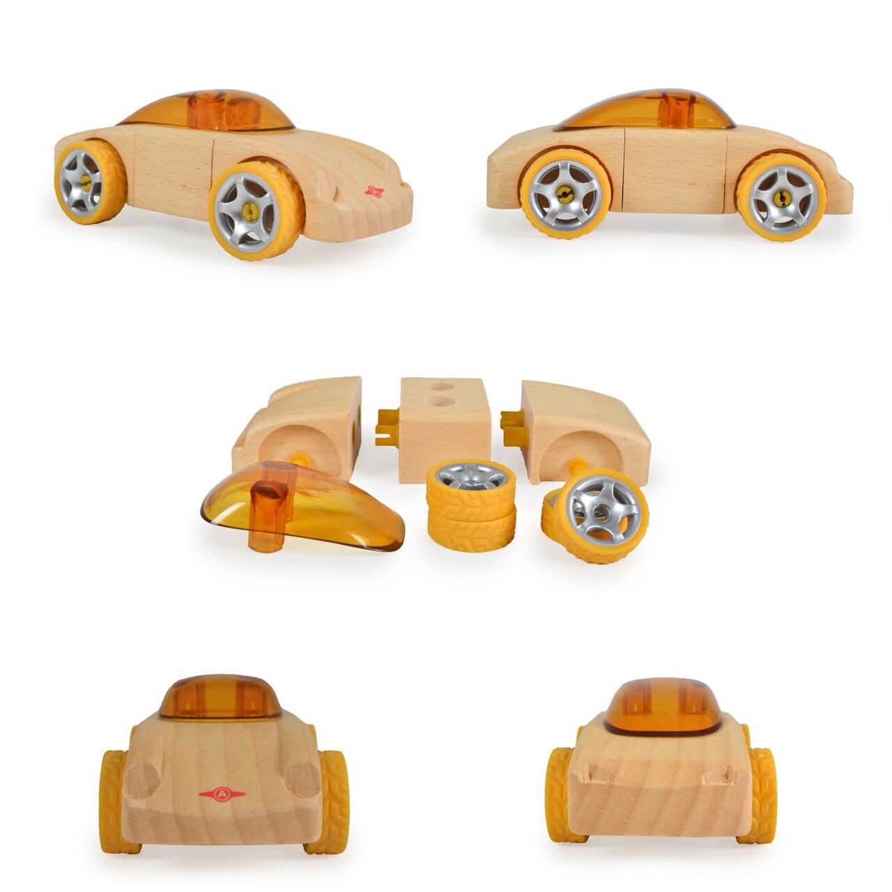 Moni Mini Spielzeug Holzautos Sportwagen 3er Set 53111 ab 3 Jahre geeignet bunt