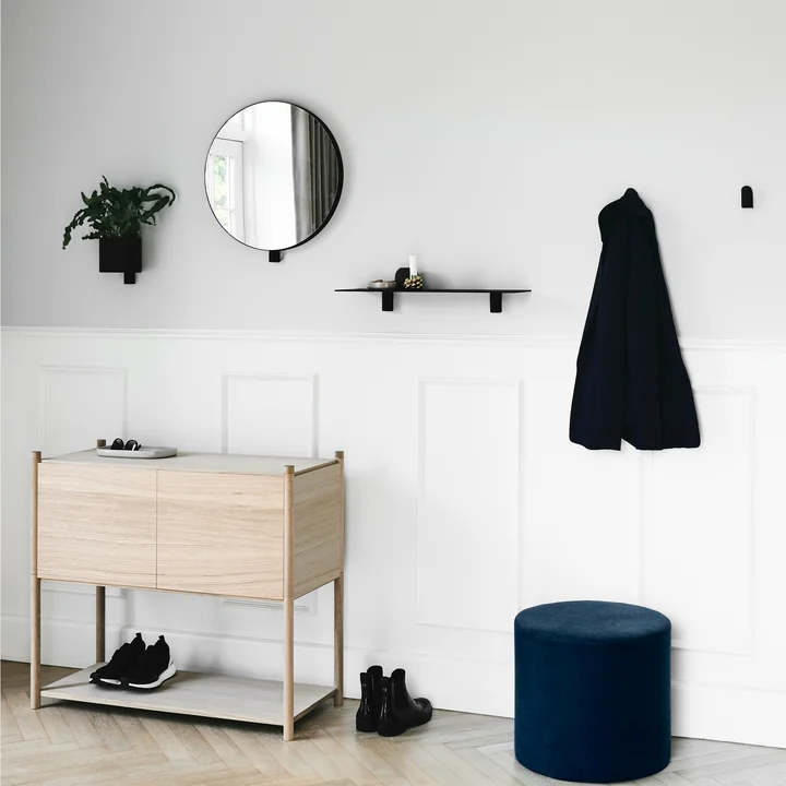 Gejst - Kollage Wandspiegel Ø 50 cm, schwarz