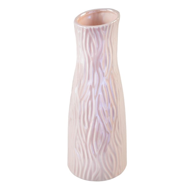Vase konisch - rosa - aus Dolomit - ca. 9 x 24 cm