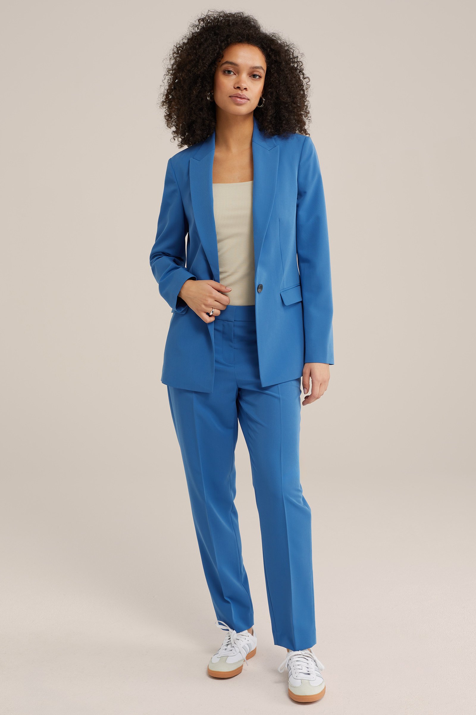 getailleerde blazer WE Fashion IJsblauw