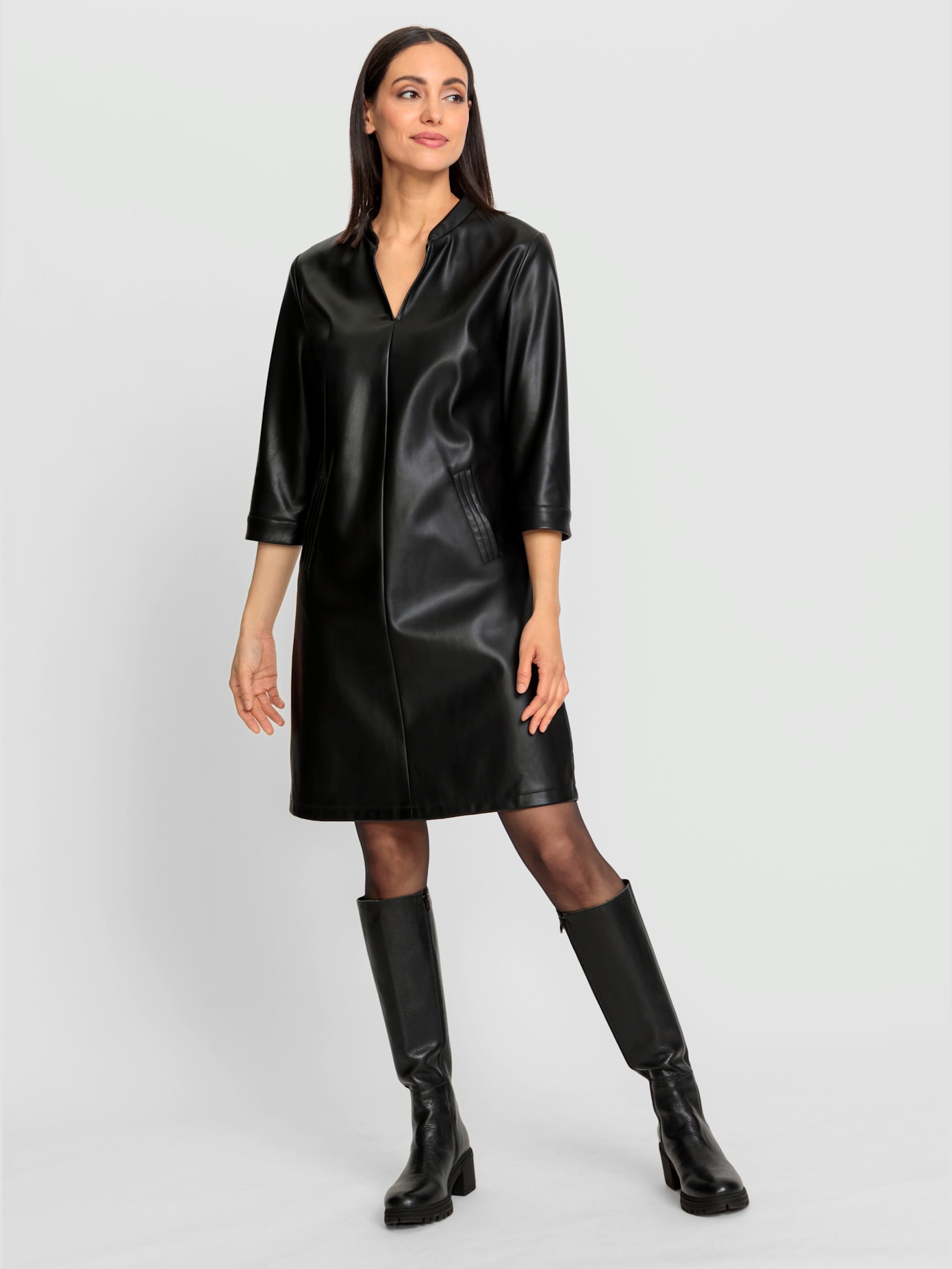 Robe en imitation cuir imitation cuir souple