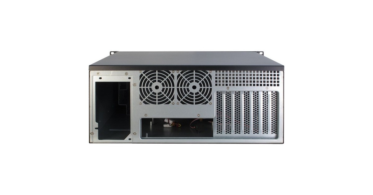 Inter-TechIPC 4088-S rack behuizing  (Zwart | 2x USB-A)