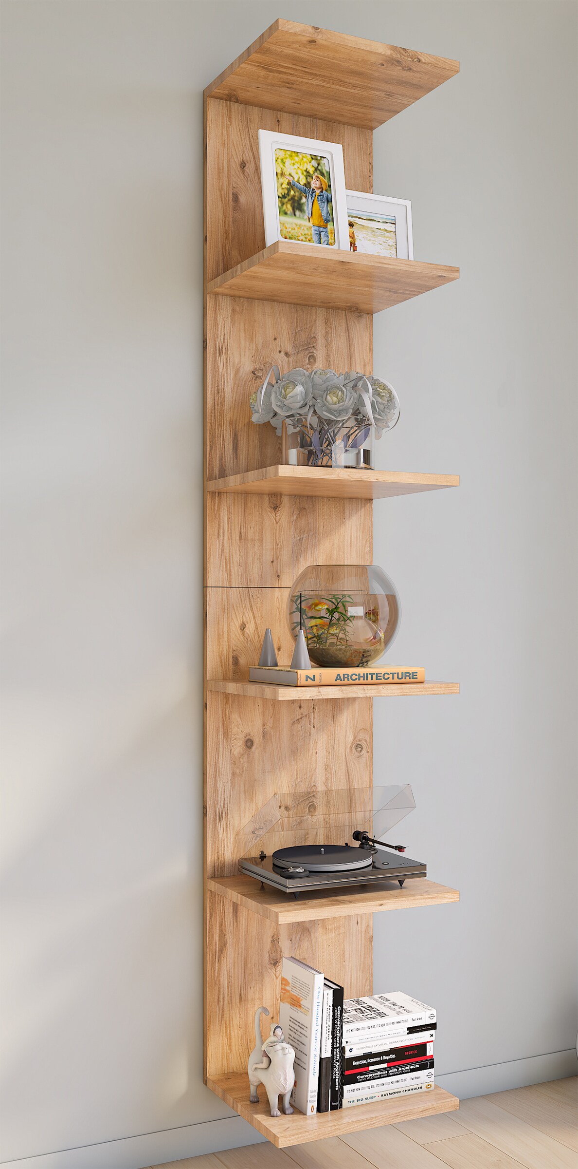 VCM Holz Wandregal Hängeregal Regal Bücherregal Wandboard Deko Board Lazas