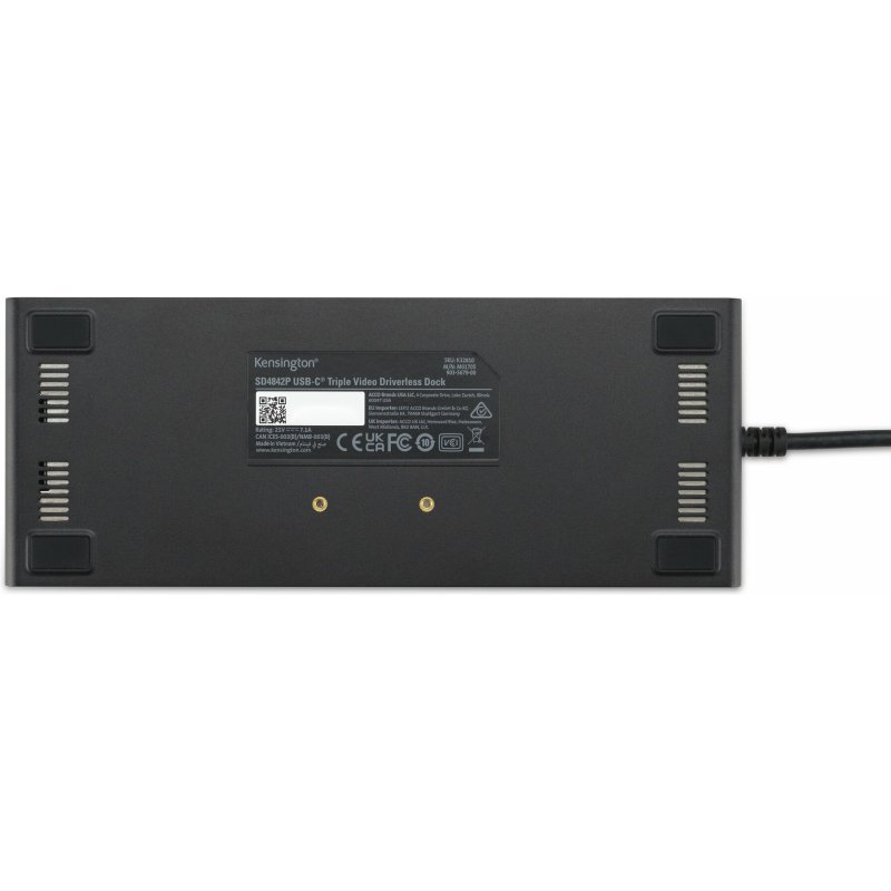 Kensington SD4842P EQ Station d’accueil USB-C sans pilote 10 Gbits/s avec triple sortie vidéo et PD 100 W