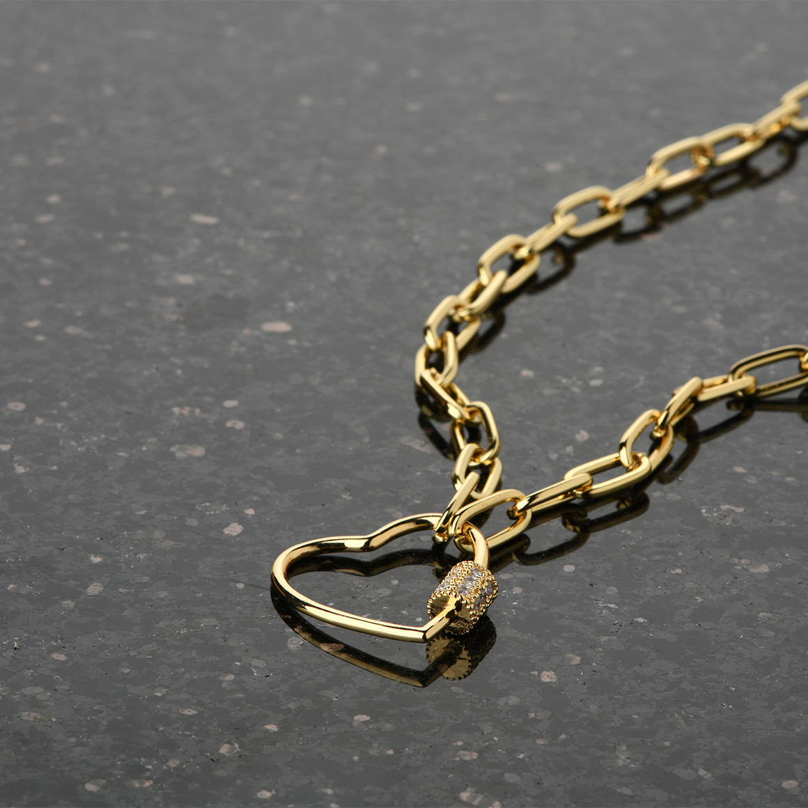 Gina Benotti Damen Kette mit Herz gold
