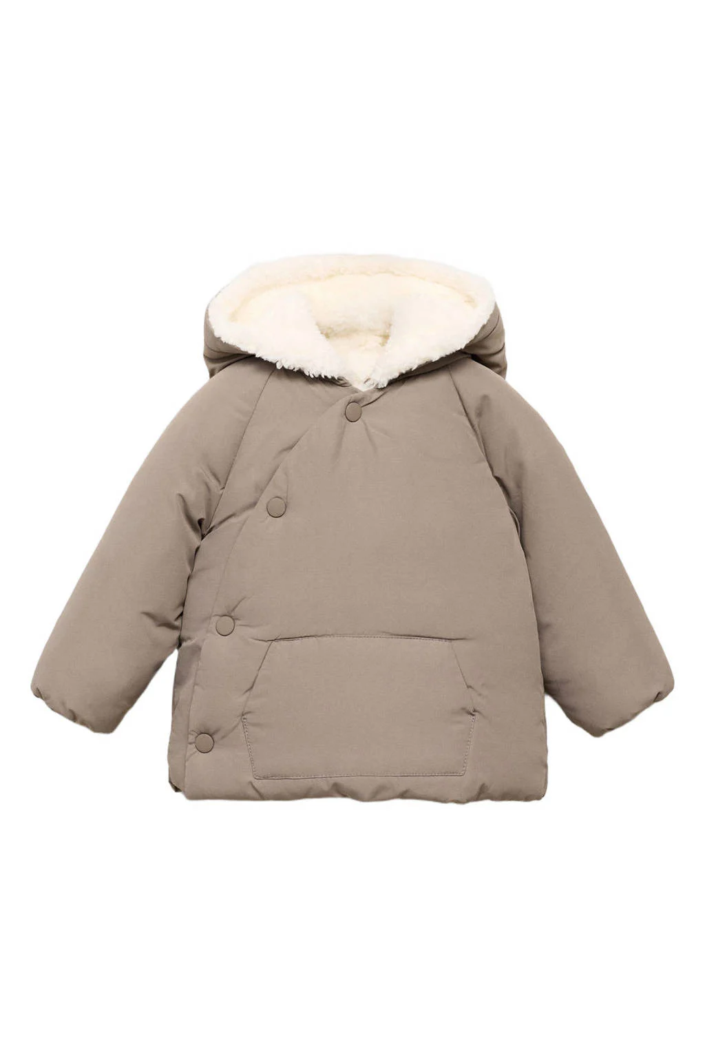 Mango Kids gewatteerde jas lichtbruin