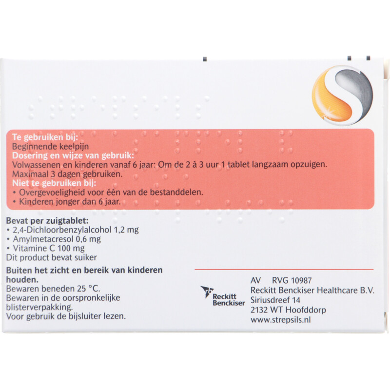 Strepsils Sinaasappel & vitamine C