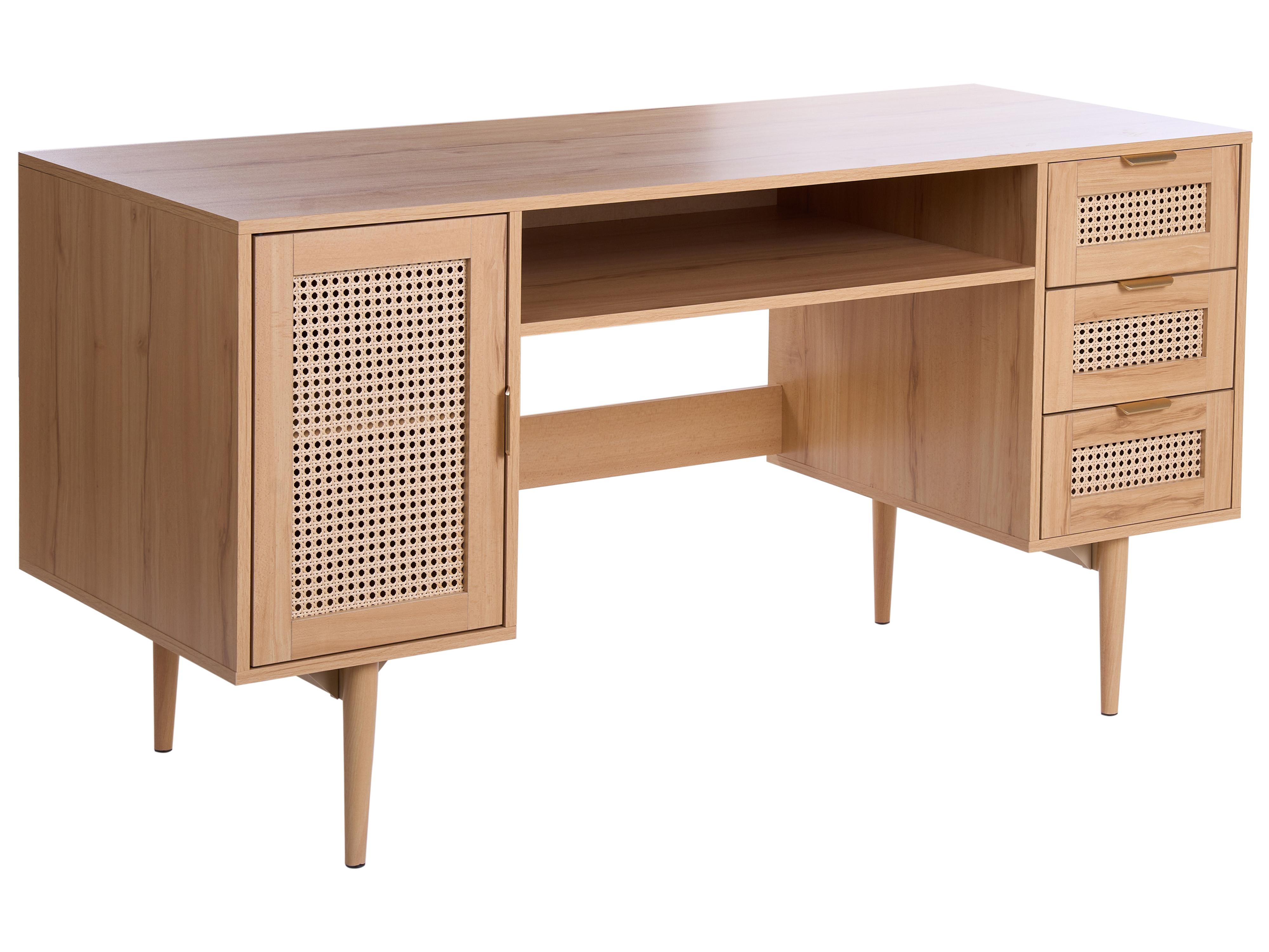 Bureau RAFFRA Lichtbruin 140 cm 60 cm