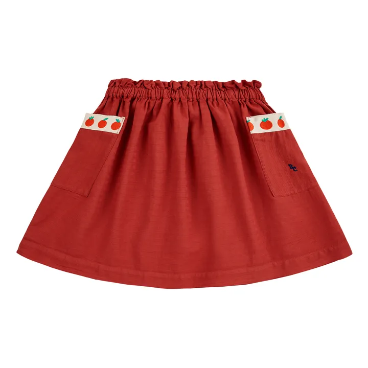 Bobo Choses Jupe Poches Brodées Tomates | Rouge