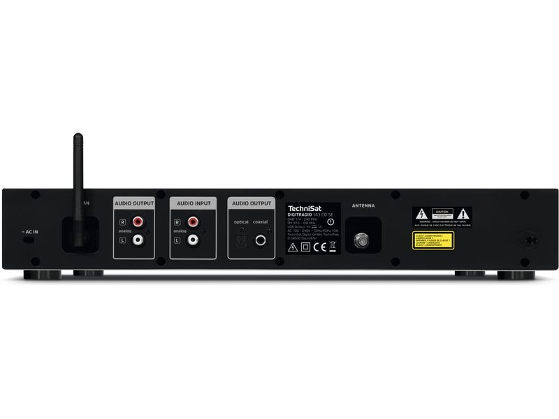 Technisat Radio-Tuner DigitRadio 143 CD V3 Schwarz HiFi-Komponente für DAB Empfang mit Streaming-Funktionen und CD-Player