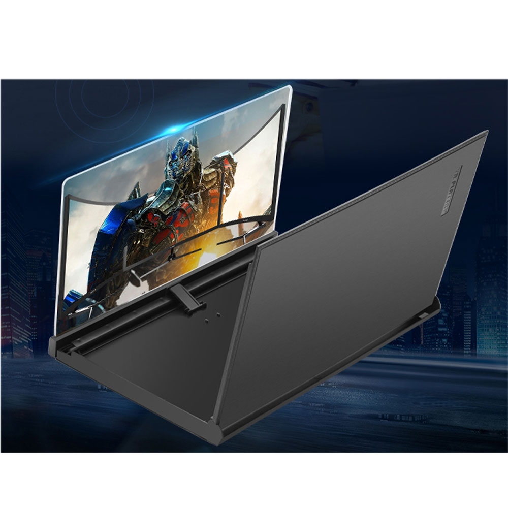 Faltbare 3D Handy Lupe 12 Zoll Heimkino Bildschirm Vergrösserungsglas Screen Projektor - Schwarz