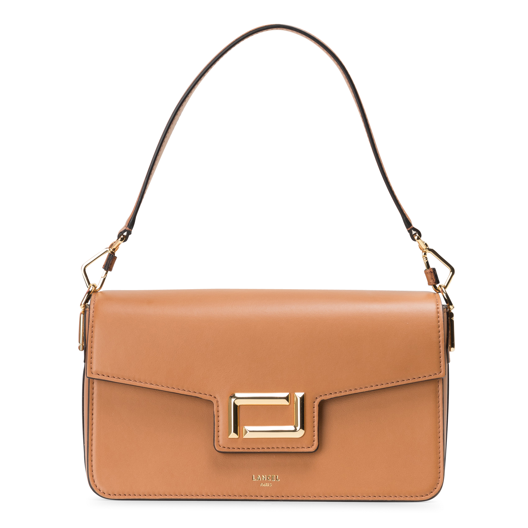 ANGELE M - Sac bandoulière à rabat en cuir| Beige