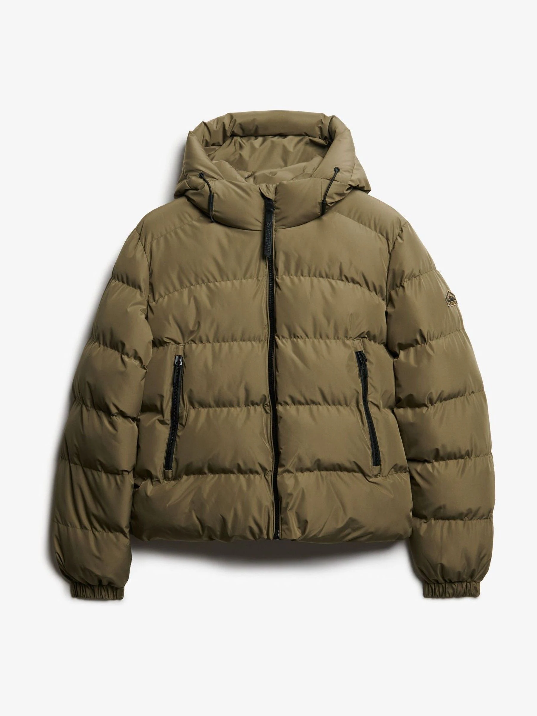 Groen - Superdry - Gewatteerd sportjack met capuchon