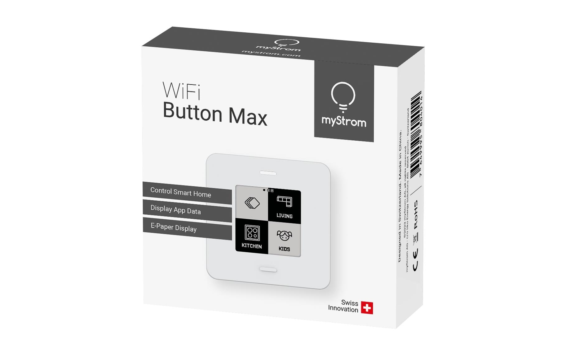 Smart Home WiFi Button Max Solar Manager EditionDer revolutionäre Taster in der Ausgabe für den Schweizer Solar Manager
