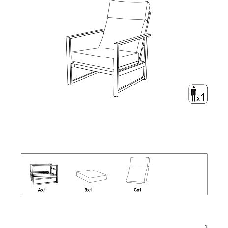 Marinella lounge positionsstol - natur