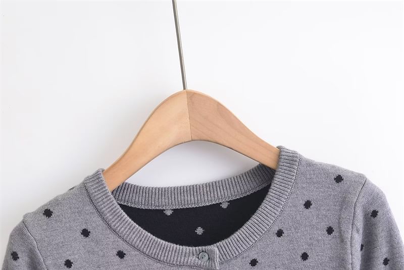 Bazer - Gestippeld vest met ronde hals