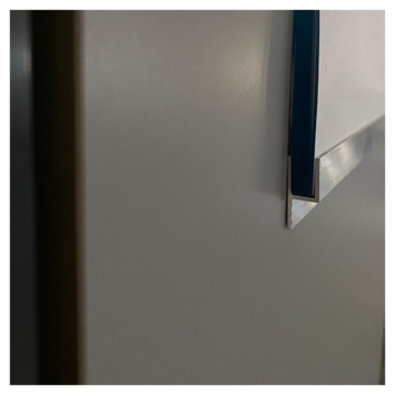 Stoelprofiel aluminium mat zilver 33,5x20x15x1000x1.5mm