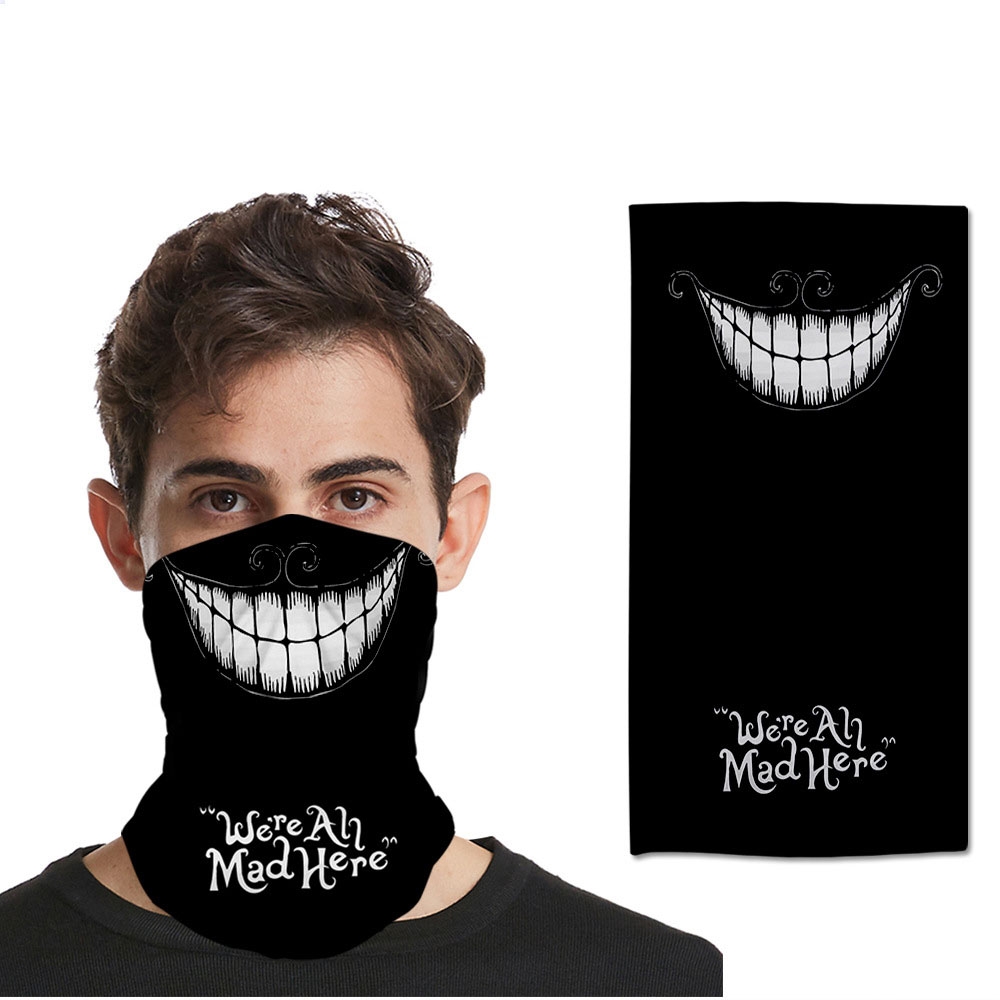 Bandana Schal Halstuch Biker Sturm Maske (Motorrad / Ski / Fahrrad) - We're All Mad Here