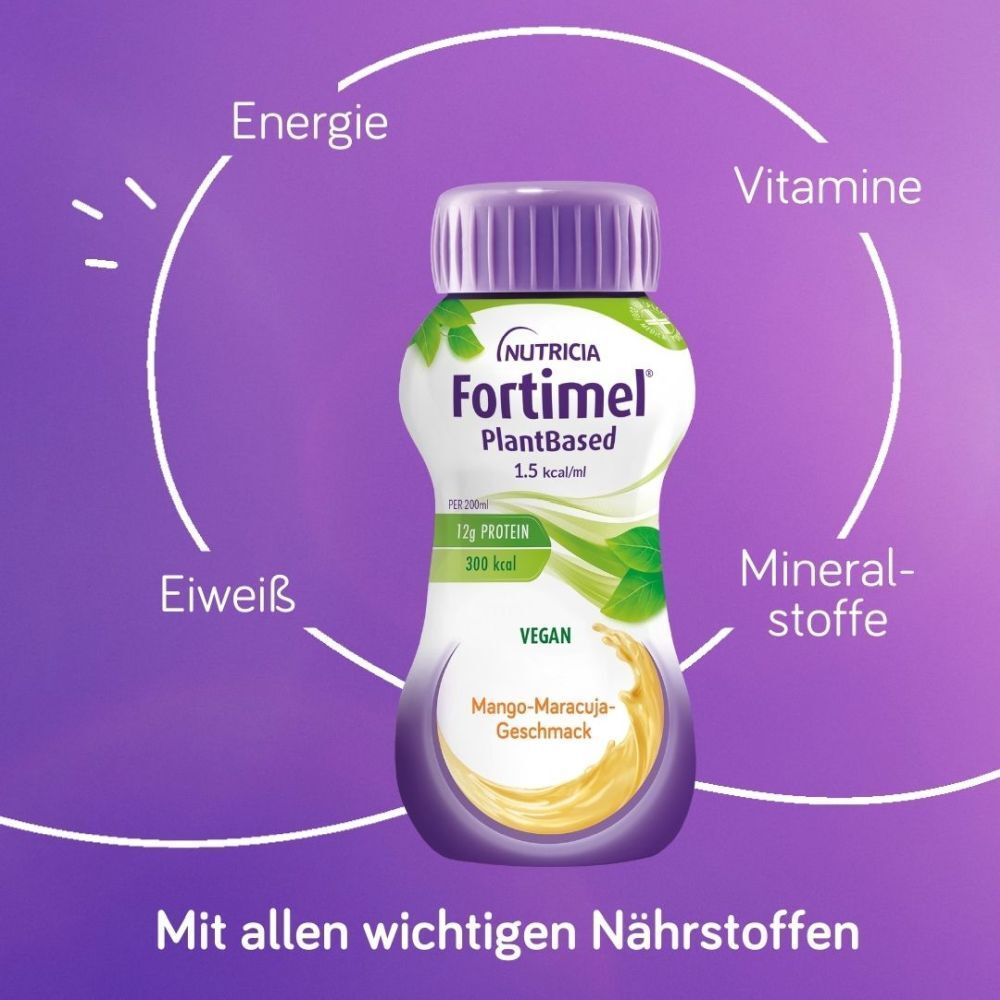 Fortimel PlantBased Mango-Maracuja | Unsere erste rein pflanzliche medizinische Trinknahrung