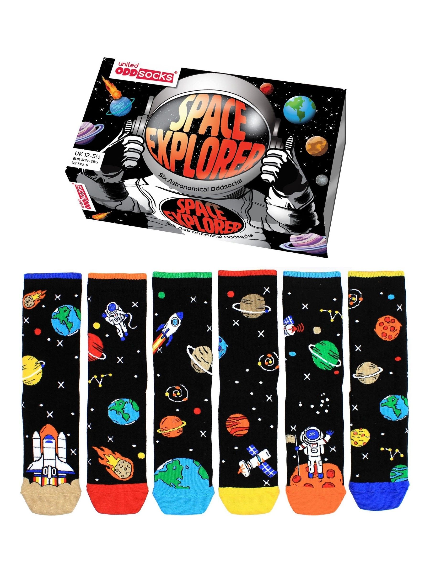 United Odd Socks Space Explorer Socks 3 pack