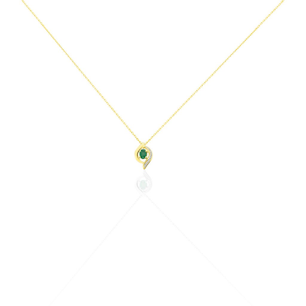 Collier Lydia Or Jaune Emeraude