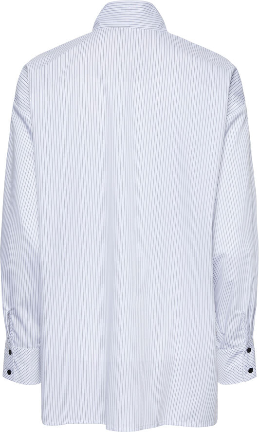 YAS YASLOMA LS STRIPE SHIRT S. Hvid