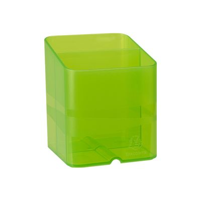 Exacompta Pen-Cube - Pot à crayons vert anis translucide