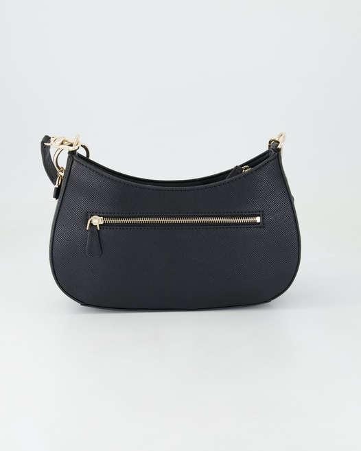 Guess Noelle Top Zip Shoulder Bag Umhängetasche in Schwarz