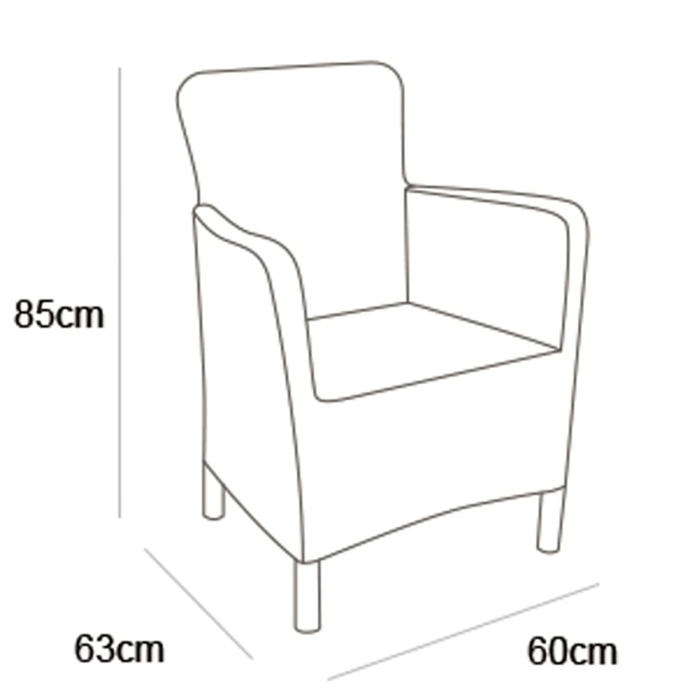 Chaise de salle à manger de jardin trenton cappuccino 226454
