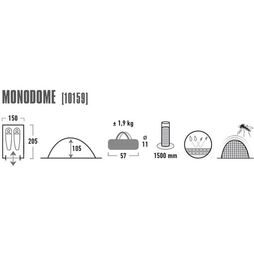 Tenda monodome High Peak em PU