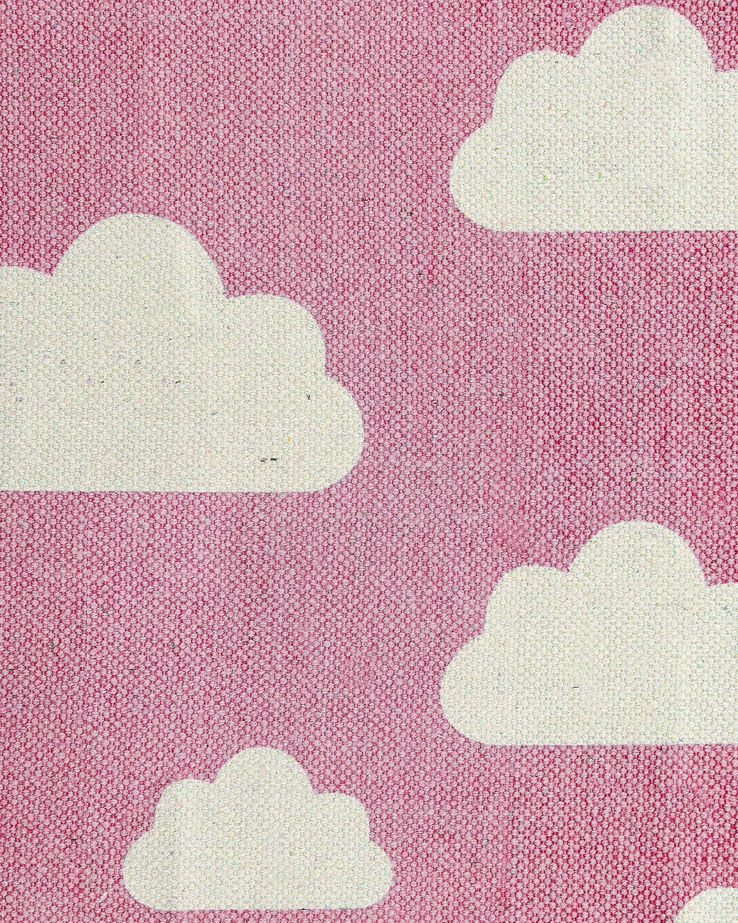 Kindervloerkleed GWALIJAR Roze 60 x 90 cm Katoen