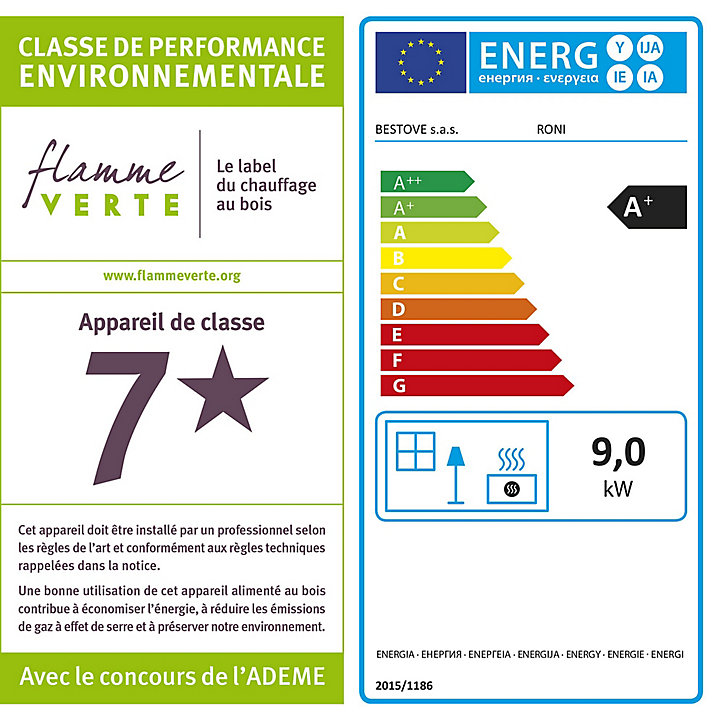 Poele à granulés Bestove Roni Taupe 9kW