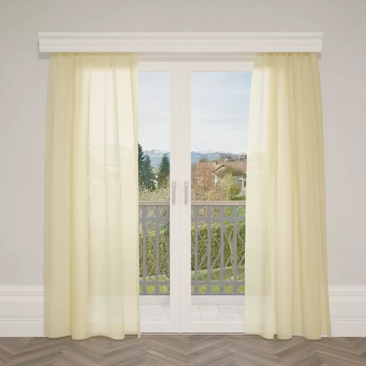 Tagvorhang Mousseline Gelb